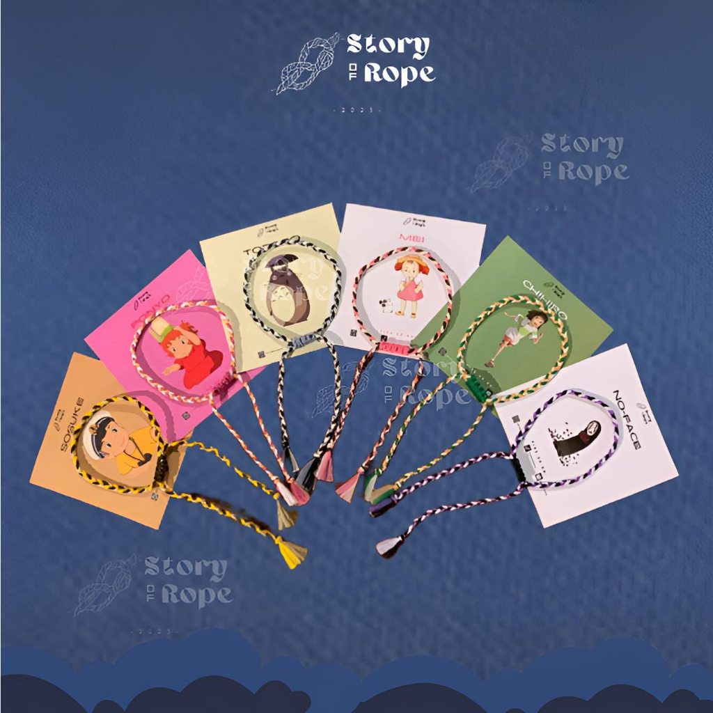 Gelang Tali Studio Ghibli/Gelang Couple Studio Ghibli/Couple Bracelet Studio Ghibli/Gelang Friendshi