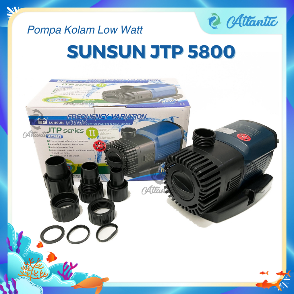 Sunsun JTP-5800 Low Watt Hemat Listrik Pompa Air Celup Kolam Hidroponik Air Terjun Air Mancur