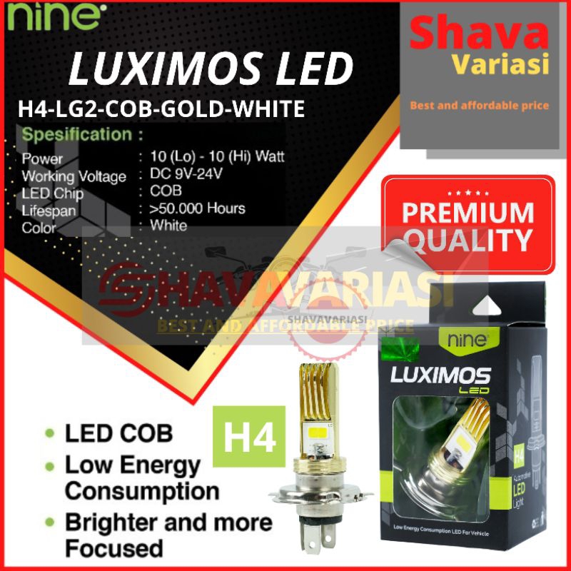 Lampu LED H4 NINE LUXIMOS untuk motor VIXION,VERZA,CB150R