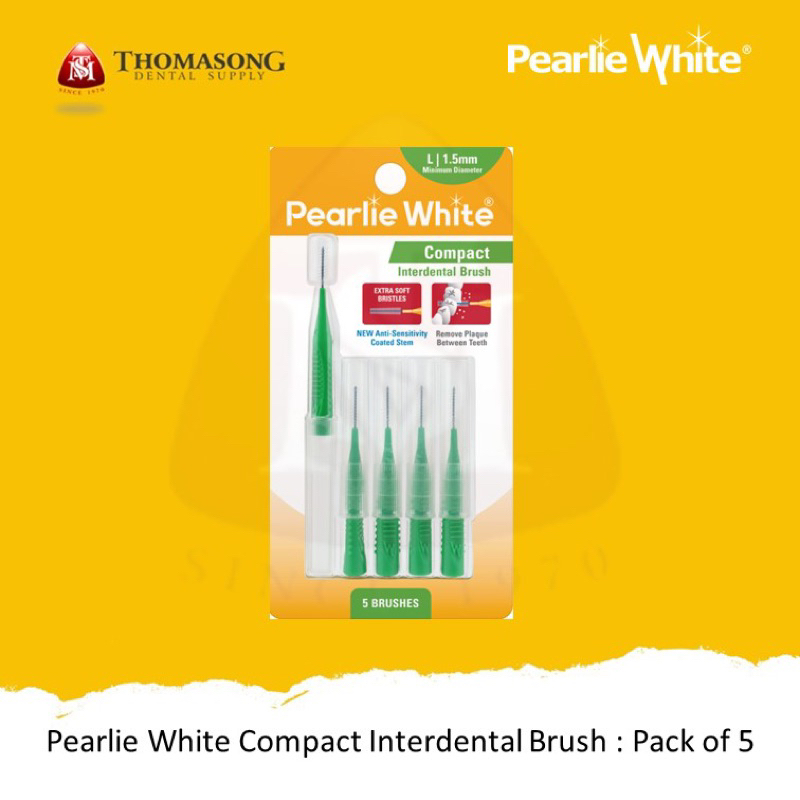 Pearlie White Compact Interdental Brush Pack of 5