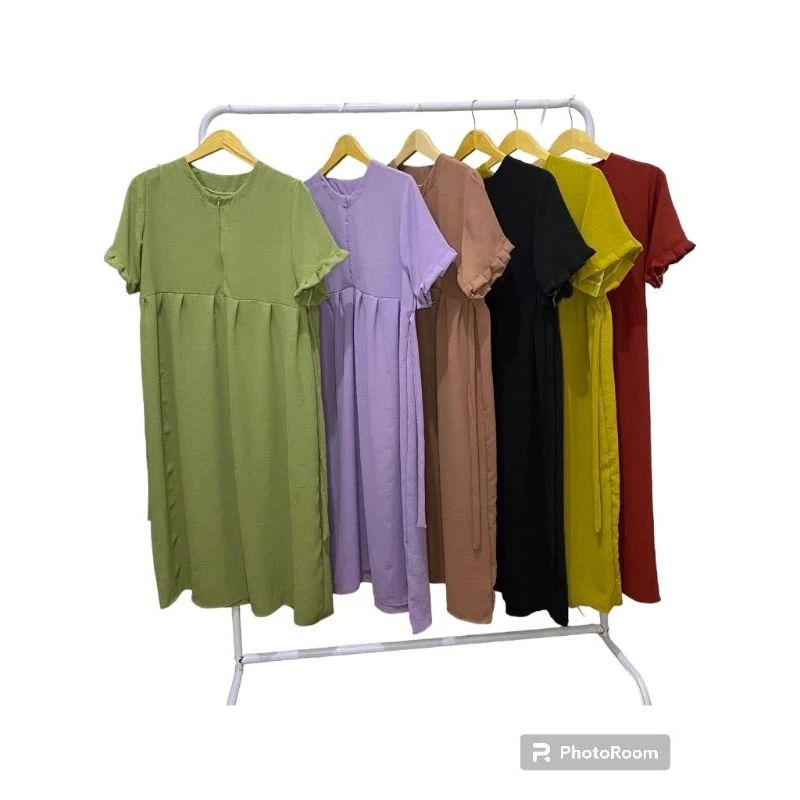 Dress Hana Daster Jumbo Crinkle Polos Busuifrenly