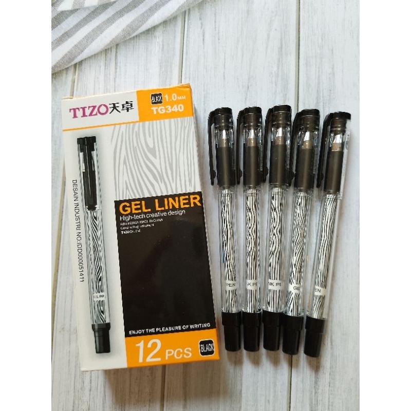 

(12PC) BULPEN TECHJOB TG-340 ZEBRA HITAM