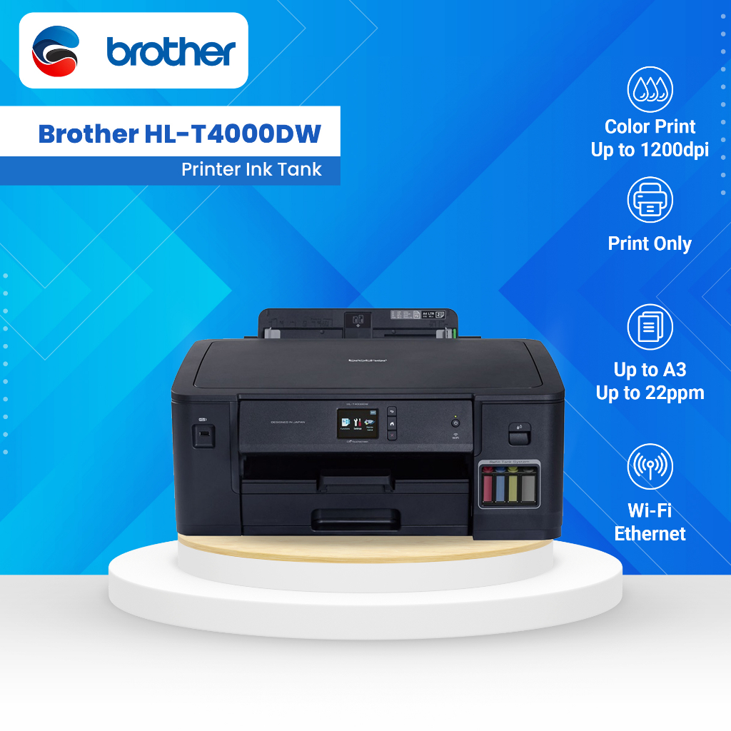 

BROTHER Printer A3 Inkjet InkTank HL T4000DW T 4000DW T4000 DW Print Duplex Wireless Wifi