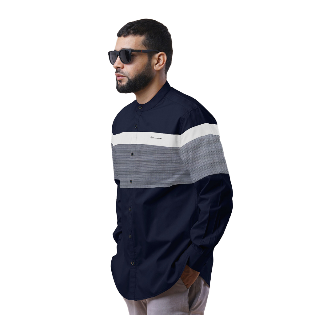 SAMASE Stripe Kemko T017P - Lengan Panjang