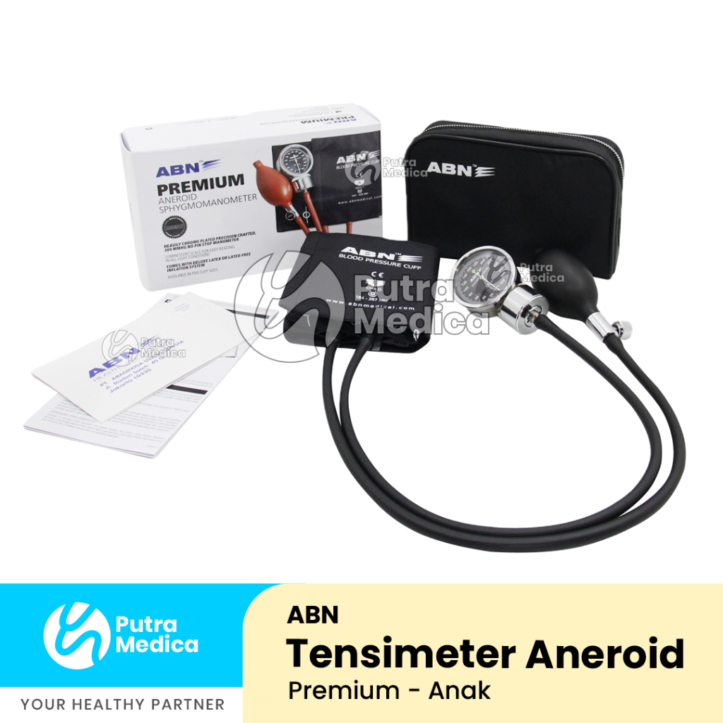 ABN Tensimeter Aneroid Premium / Tensi Jarum Manual / Alat Ukur Tekanan Darah / Sphygmomanometer