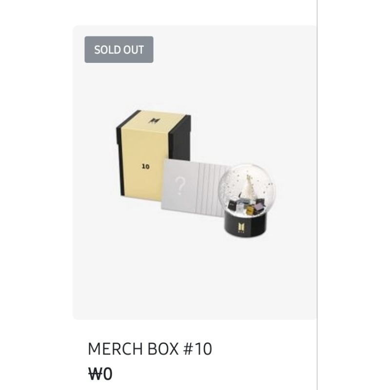 MERCH BOX 10 BTS