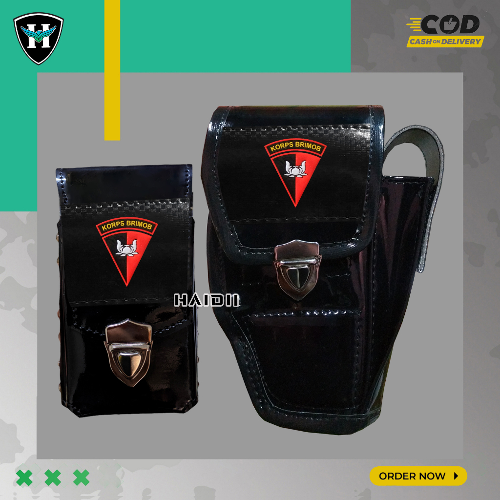 Sarung Pistol Hitam Brimob / Type 16 / Hp Double