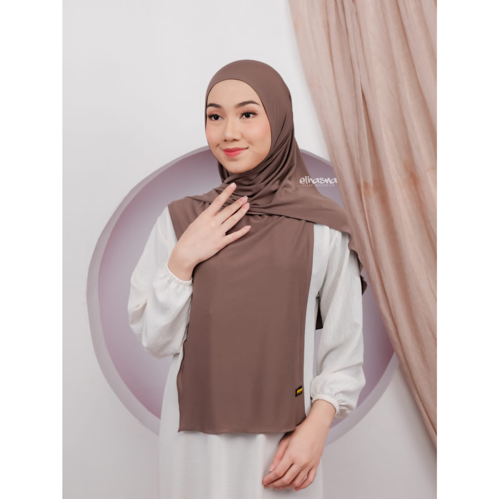 Elhasna Hijab Pashmina Segitiga Instan Jersey