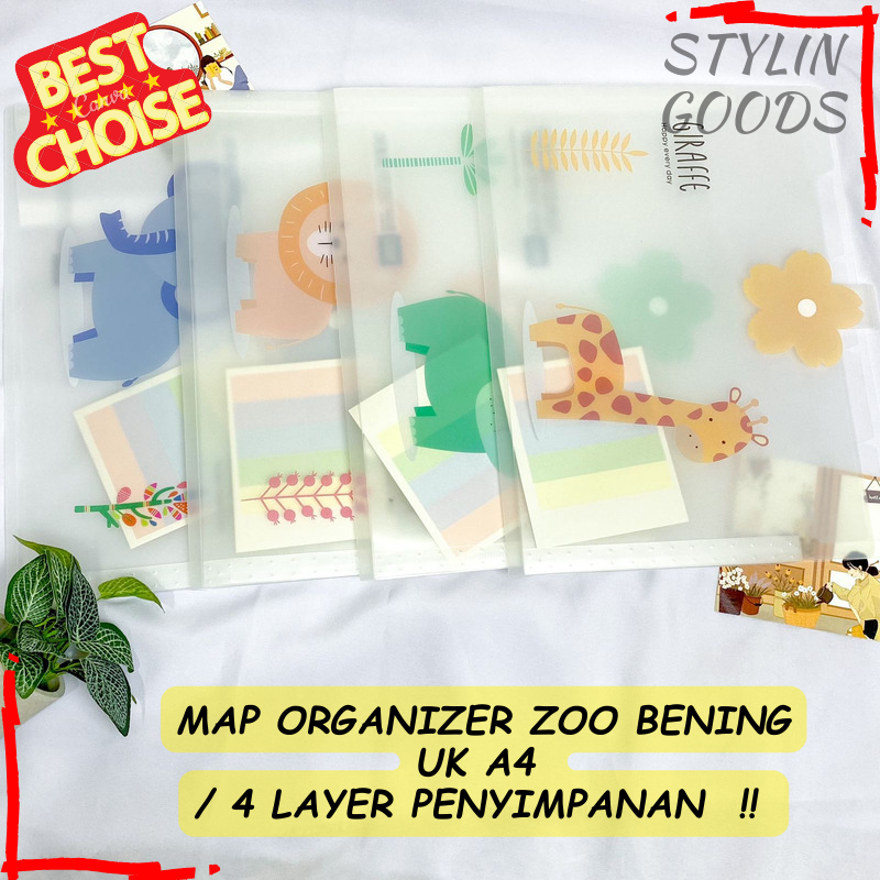 

MAP ORGANIZER MULTILAYER PLASTIK MOTIF ZOO UKURAN A4 / TEMPAT PENYIMPANAN DOKUMEN 4 SEKAT / FILE FOLDER MAP SERBAGUNA TERBARU ALAT TULIS SEKOLAH KANTOR MURAH BISA COD