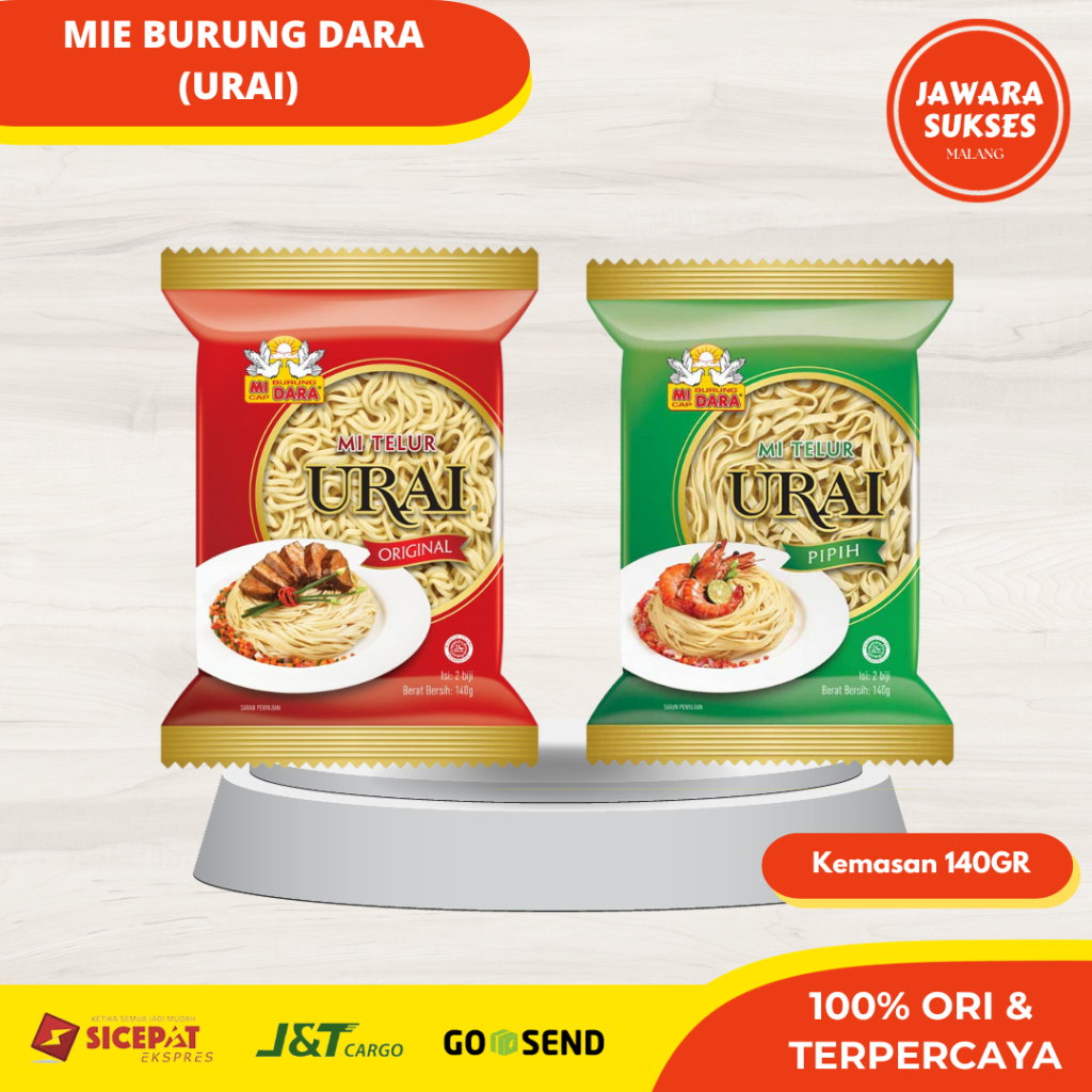 

[140GR] Mie Burung Dara Urai Pipih / Mie Urai Burung Dara Original