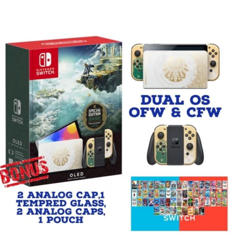 Nitendo Switch Oled Zelda TOTK Switch Oled Zelda TOTKFull Games 512GB