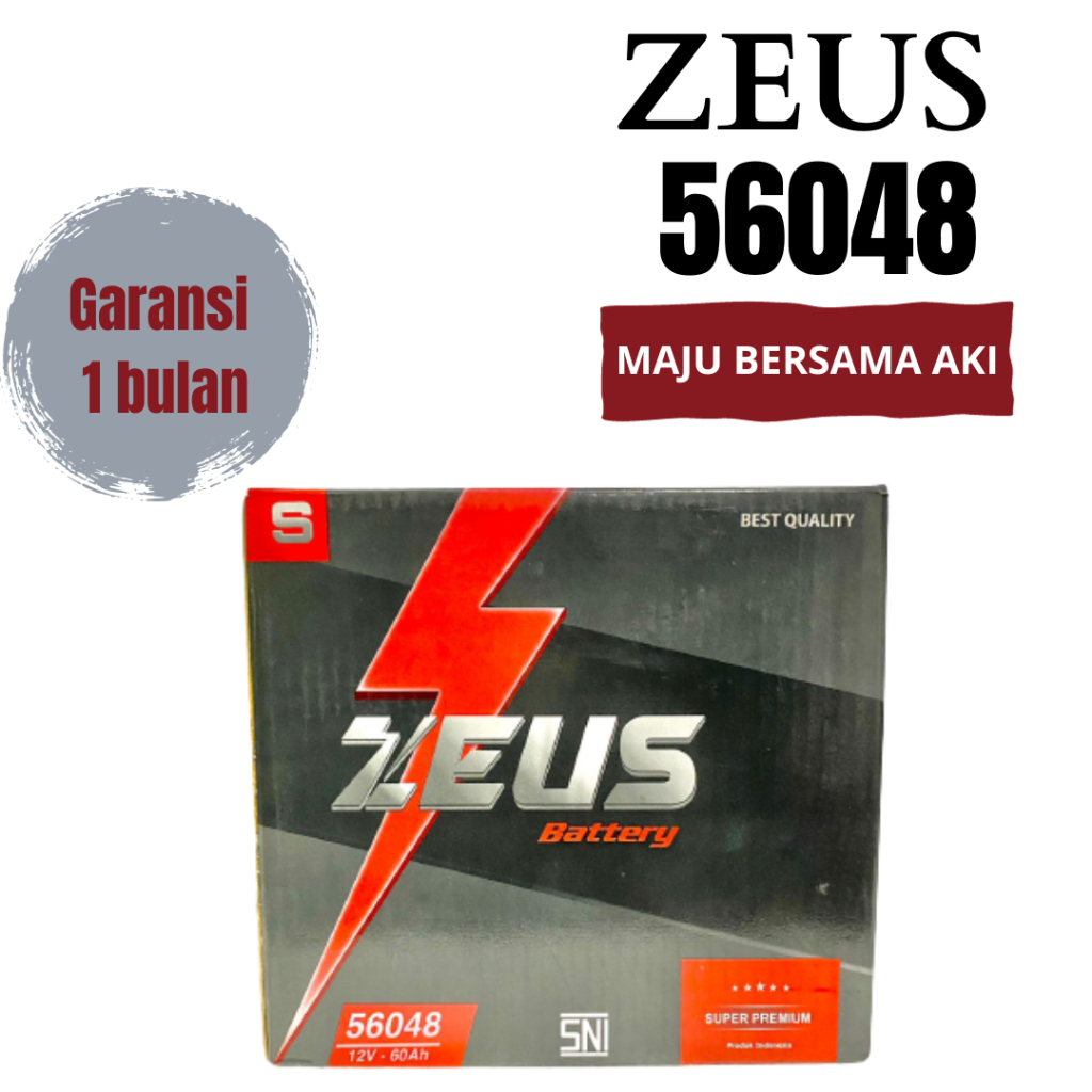 Aki Mobil Toyota Innova (G) M/T Aki Basah Zeus Battery 56048 AM