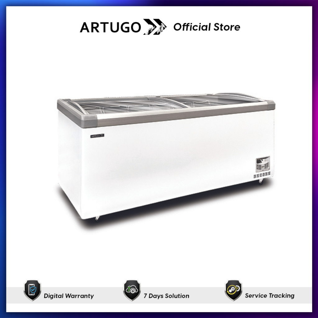 ARTUGO Sliding Curve Glass Freezer 720 Liter SH 730 S