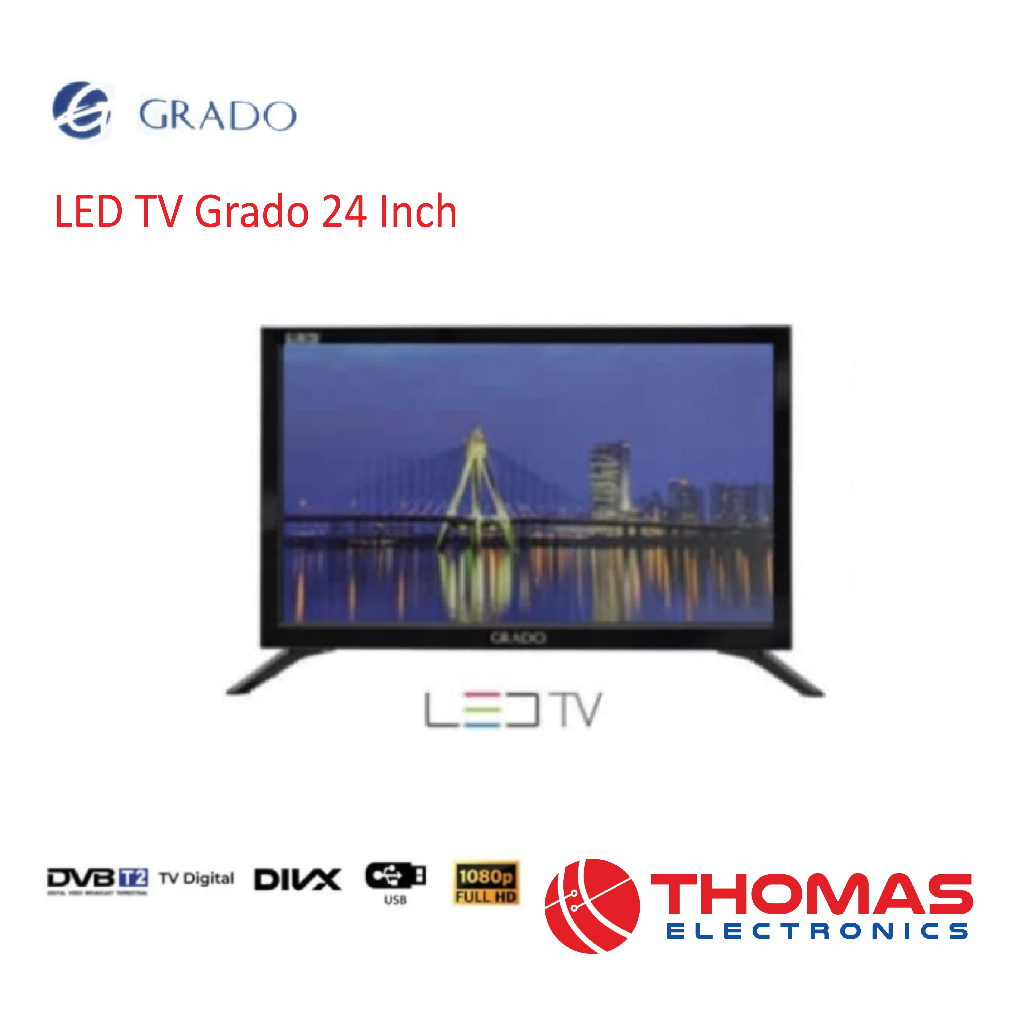 Digital Led TV Grado 24 Inch Full HD USB DVB Garansi Resmi
