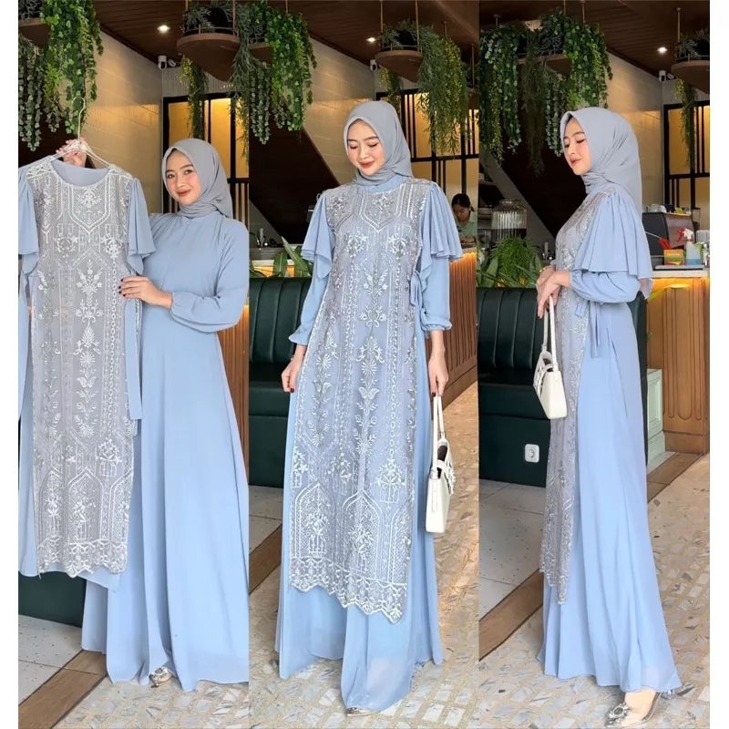 Delisya Dress / RAYA DRESS GAMIS MUSLIM LEBARAN GAMIS LEBARAN DRESS LEBARAN DRESS BRIDESMAID SIMPLE 