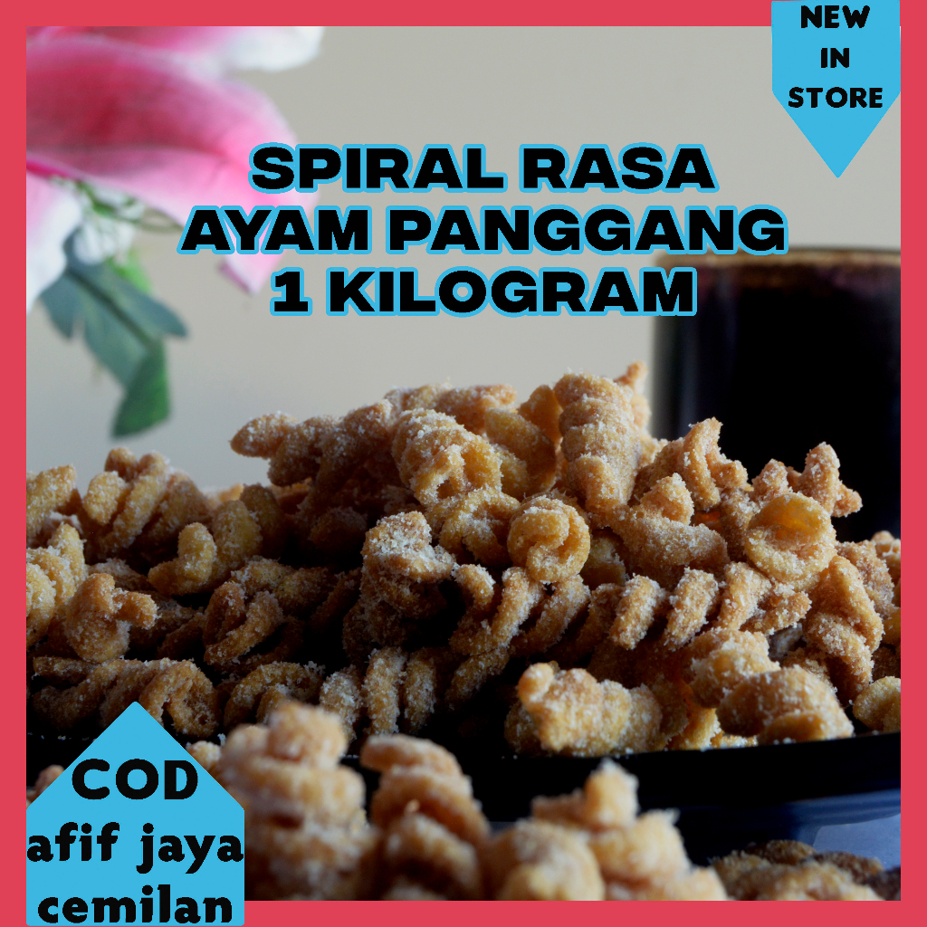 

Makaroni spiral rasa ayam panggang gurih killoan 1 kg afif jaya cemilan