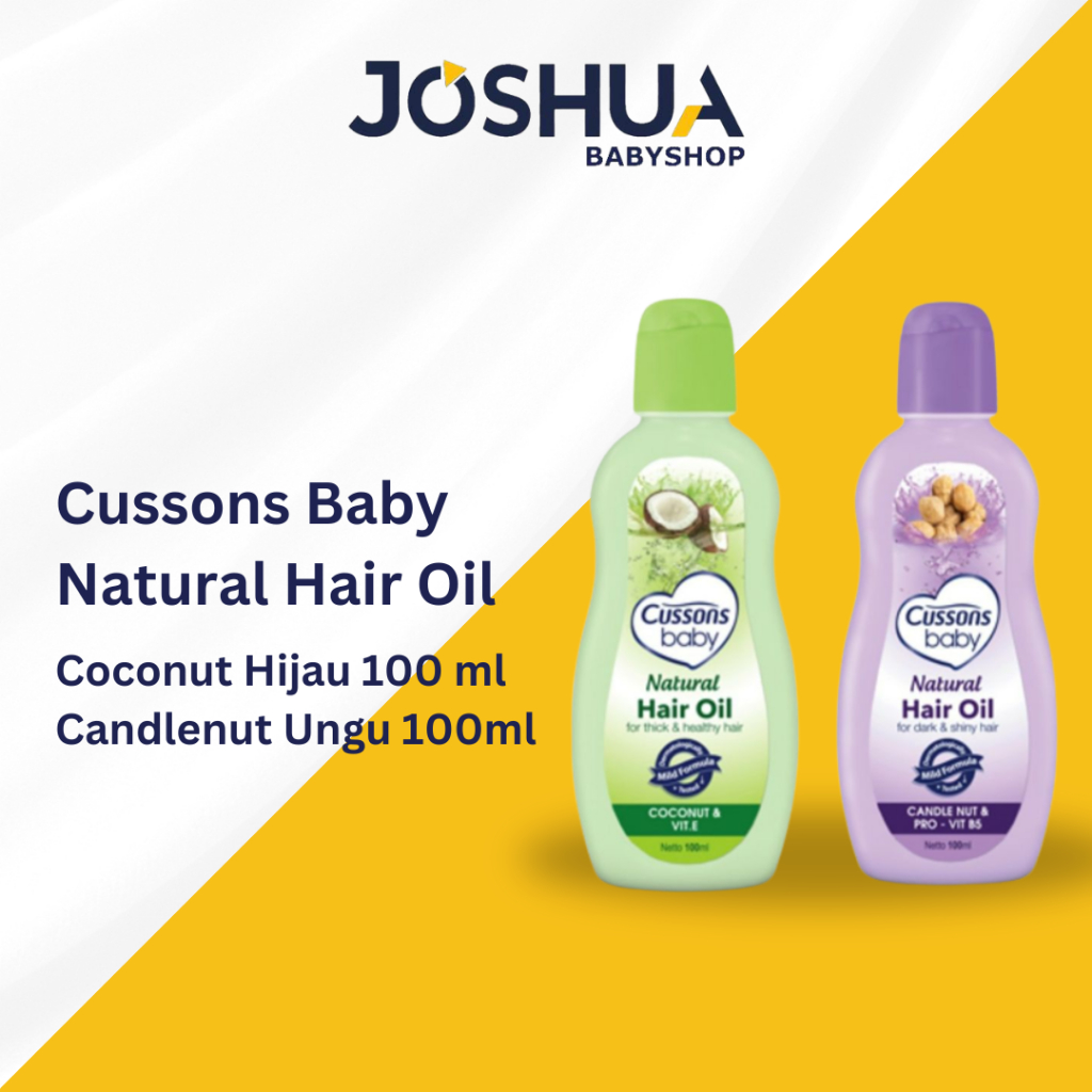 Cussons Baby Natural Hair Oil Coconut Hijau Candlenut Ungu 100ml