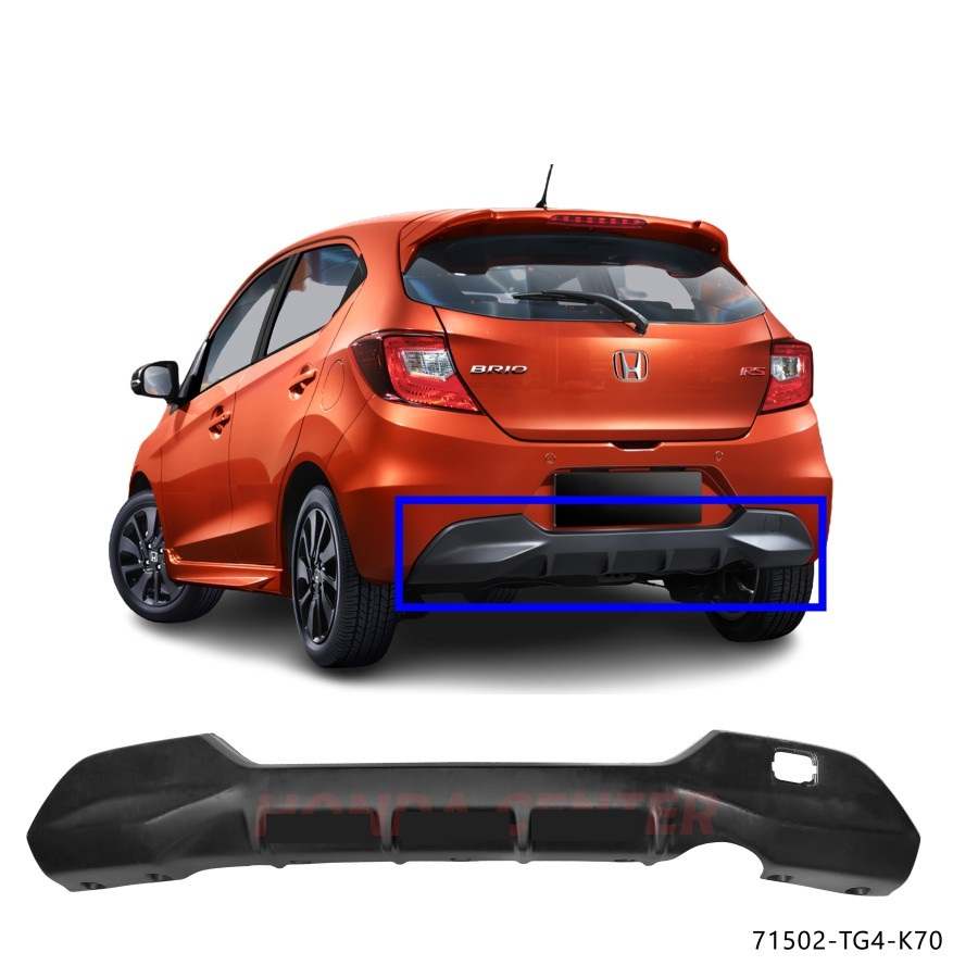 Diffuser difuser spoiler garnish bumper belakang honda brio 2023 garnish bumper belakang brio rs