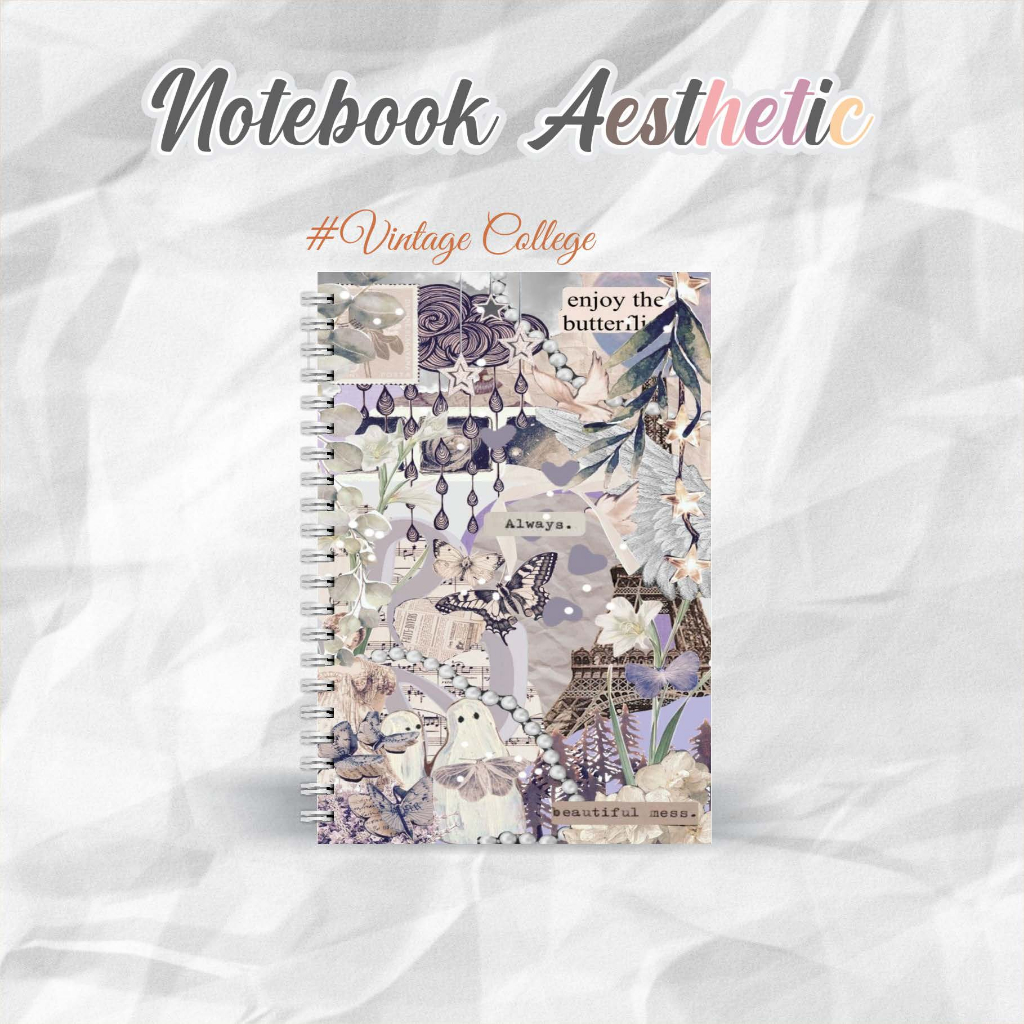 

NOTEBOOK A5 VINTAGE COLLEGE CATATAN/JURNAL BOOKPAPER GRID/KOTAK2#DOTTED/TITIK2#BLANK/POLOS