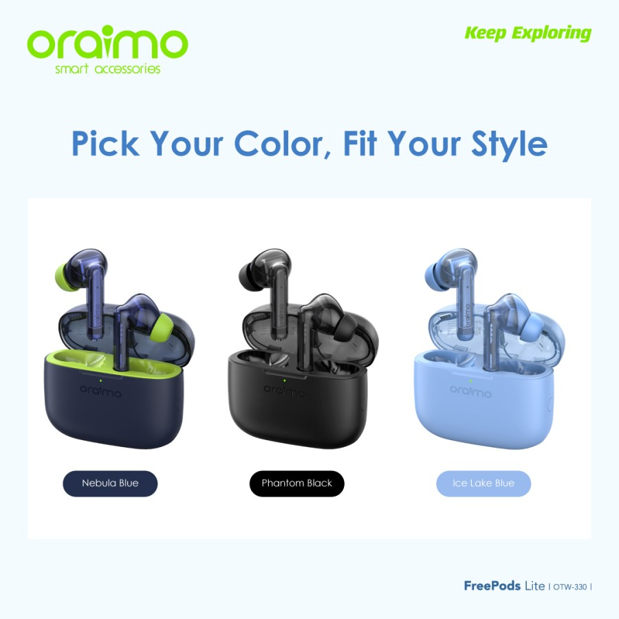 Headset Oraimo TWS Earphone Bluetooth v5.3 Waterproof OTW-330