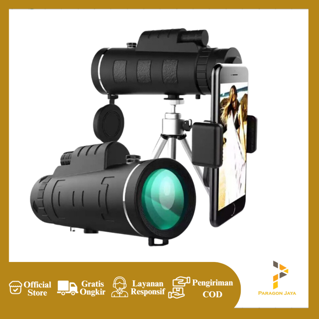 Teleskop Handphone Monocular 50x60 Teropong Zoom Jarak Jauh