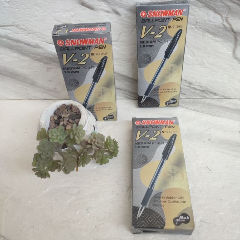 

BALLPOINT PEN SNOWMAN V-2 / PEN TANDA TANGAN 1.0 mm isi 12 pcs murah