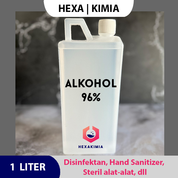 Alkohol 96% 1 Liter - Alkohol 96 Persen - Alkohol Pembersih - Sterilisasi- Disinfektan