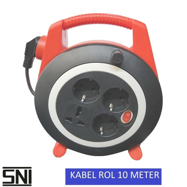 Mitsui Roll On Kabel Listrik 4 Colokan 10 M