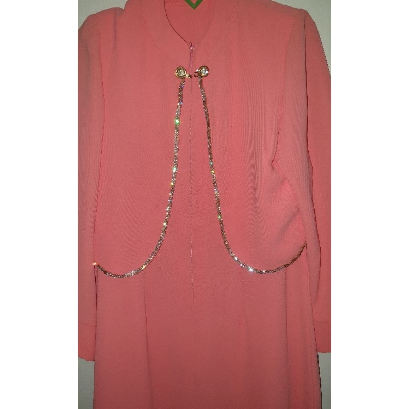 dress remaja promnight muslim gaun premium FREE HIJAB SILK kerah shanghai payet mewah NO RETURN cheo