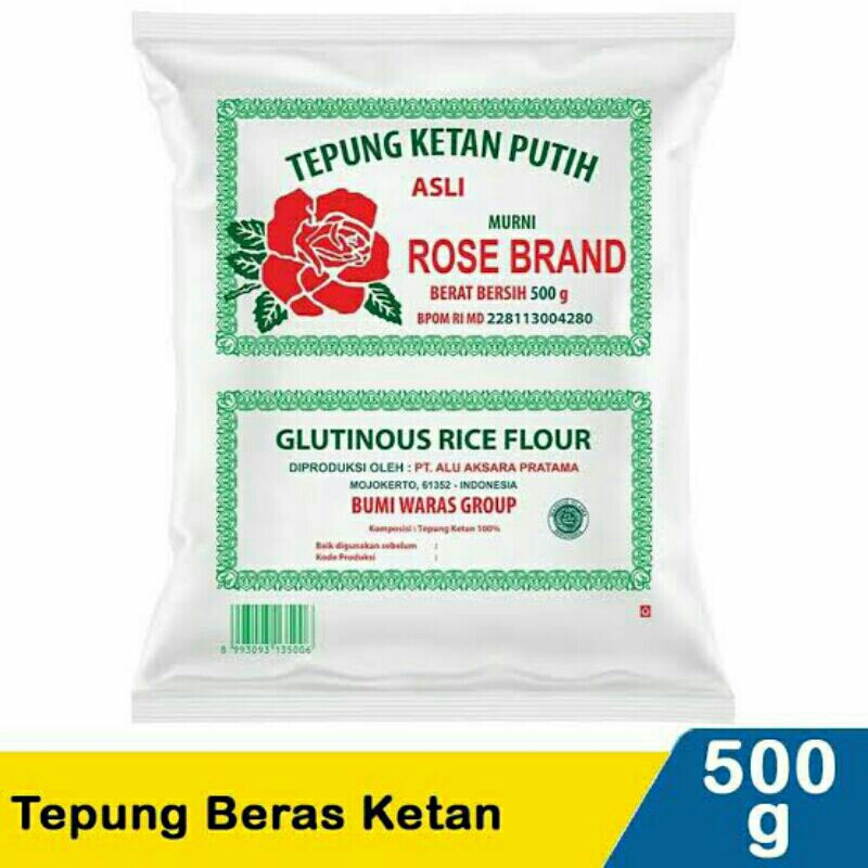 

Tepung ketan putih rose brand 500gram
