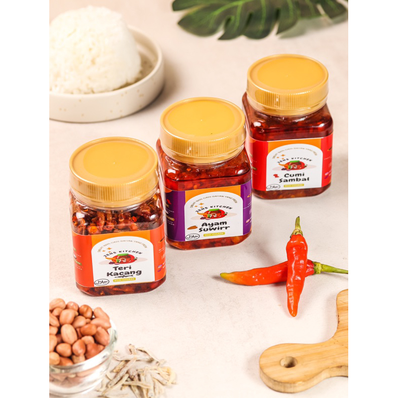 

bundle 3 sambal cumi,teri,ayam suwir