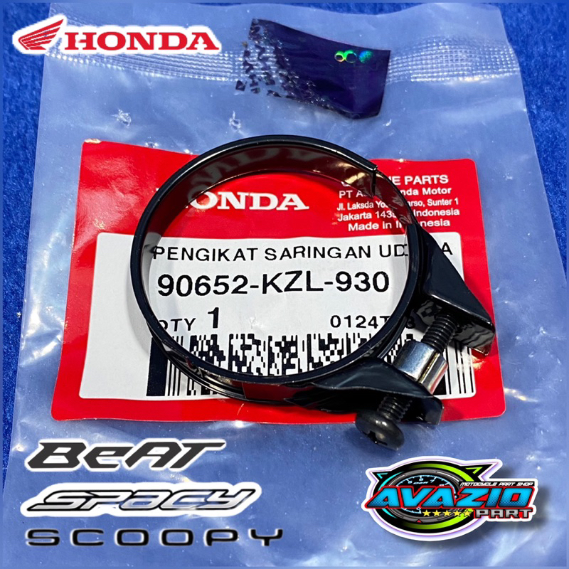 Klem Karet Filter Udara Honda BeAT Scoopy Spacy Ori AHM 90652 KZL 930