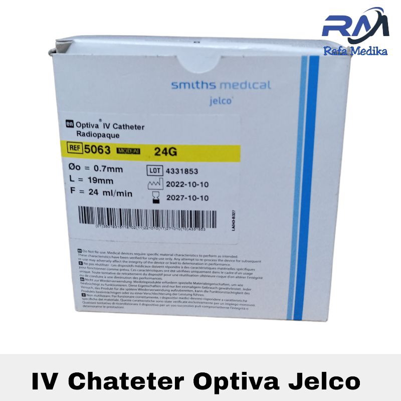 Jelco IV Cath 24G  IV Cath Radiopaque 24G IV Chateter