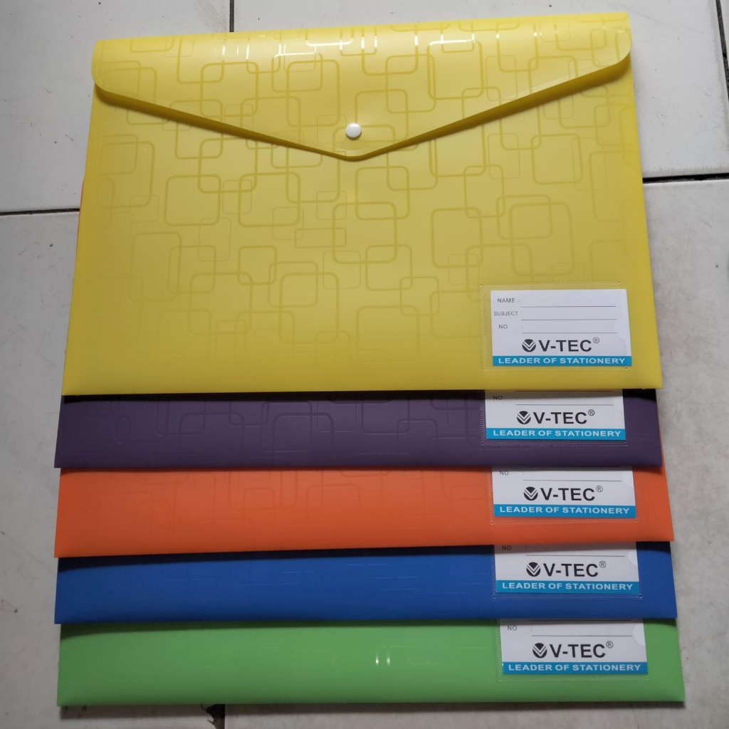 Map Plastik Kancing A3 Vtec Satuan