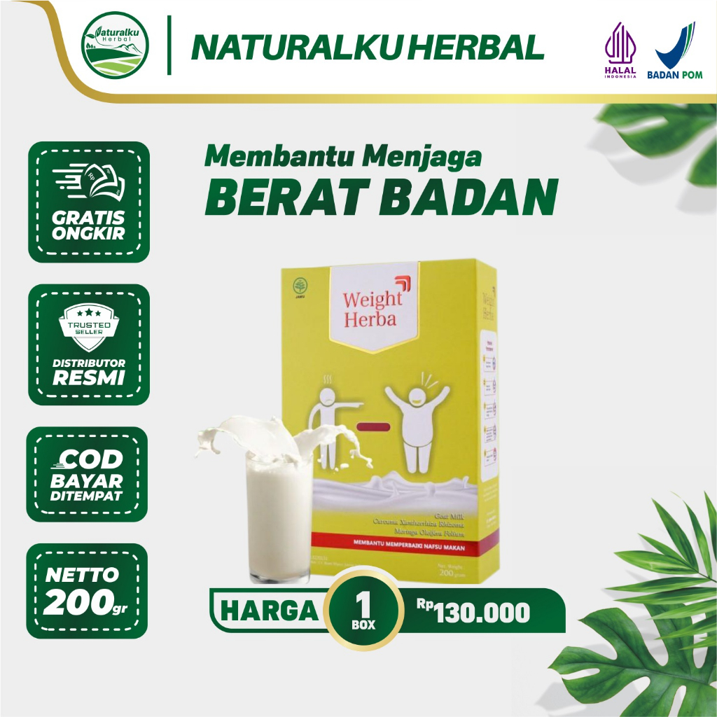 

Weight Herba – Susu Penambah Berat Badan Alami Tanpa Efek Samping 1 BOX Original