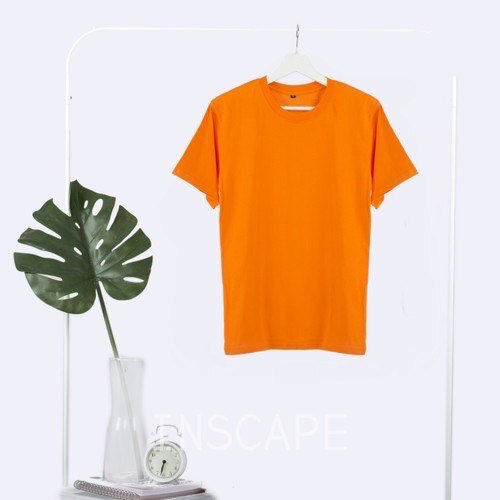 Kaos Polos Atasan Pria Wanita Oblong Pendek PE Soft || Baju Polos Pria Termurah-ORANGE XL