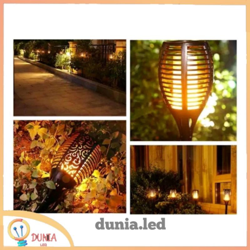 Lampu Tenaga Surya / Lampu Taman Solar / Lampu Model Obor Besar Flame Light