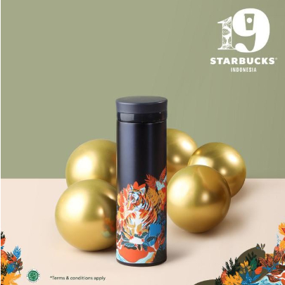 STARBUCK GELAS Tumbler Starbucks Anniversary 19Th Indonesia Harimau Sumatera Tirajelo Limited Editio