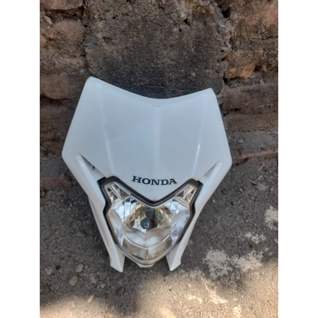 lampu depan crf warna putih ori copotan motor