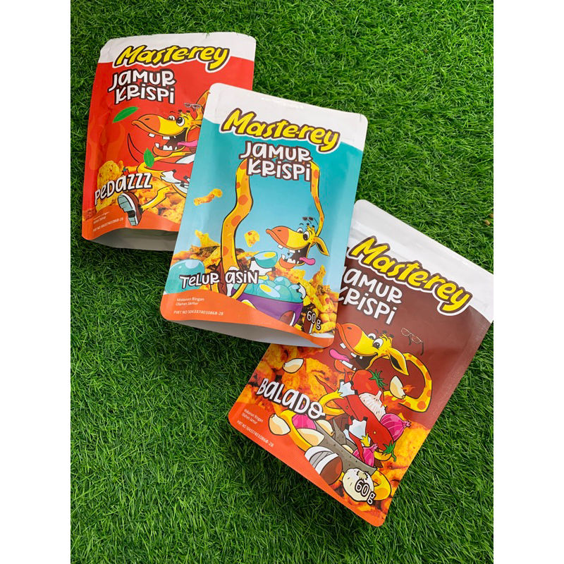 

Jamur krispi paket tiga rasa