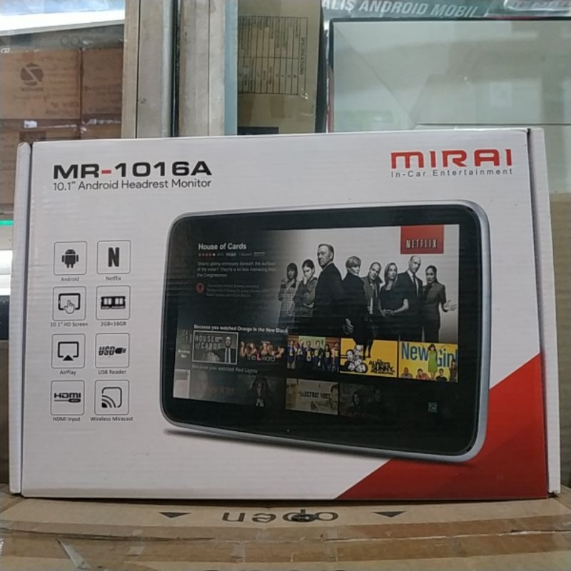 Headrest Android MIRAI MR-1016A 10.1 inch-headrest monitr slip on SATUAN