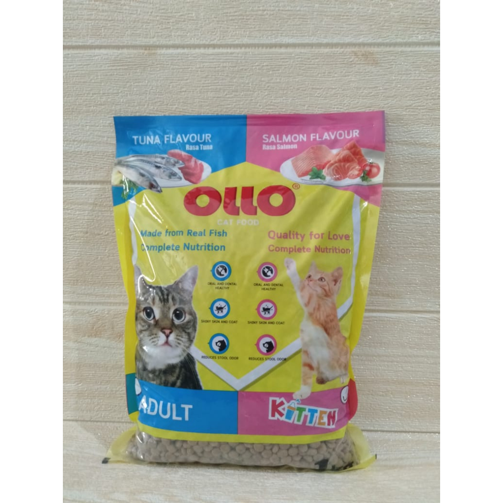 Makanan Kucing Kiloan Ollo Cat Food Kitten Salmon 1 kg