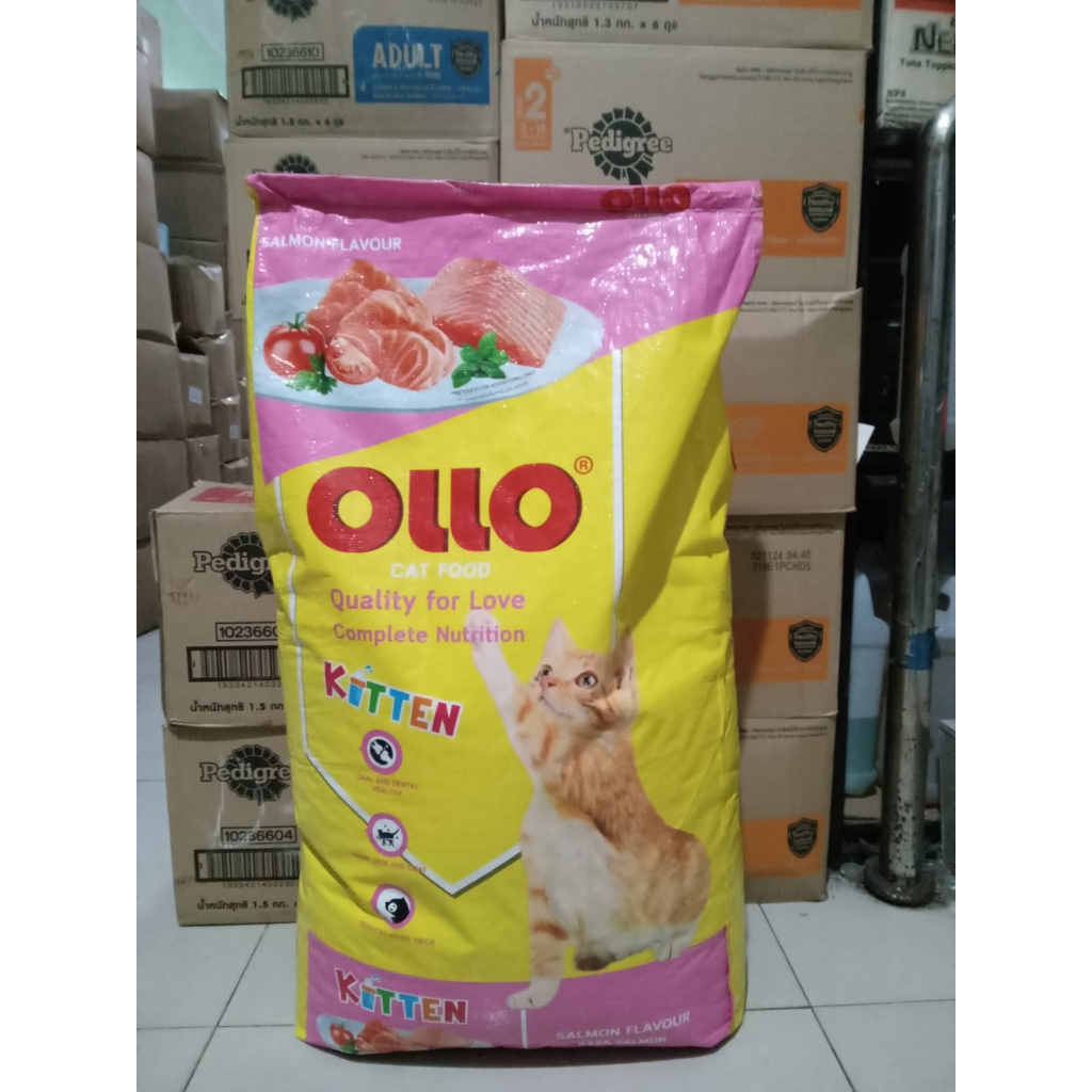Ollo Cat Food Kitten Salmon Flavour 20kg khusus instan