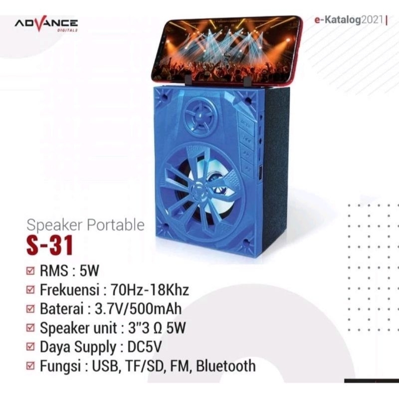 SPEAKER BLUETOOTH ADVANCE S31