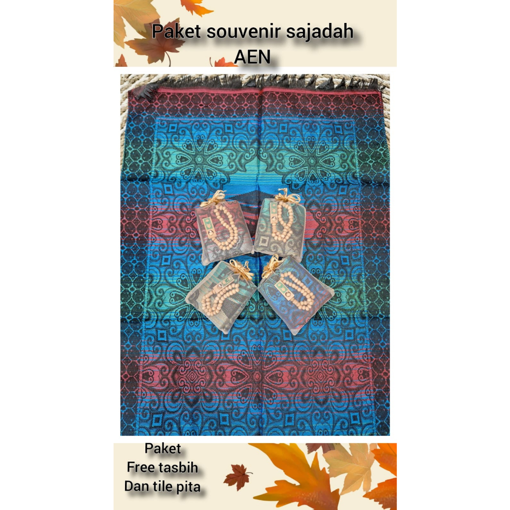 Paket Souvenir Tile Sajadah AEN + Tasbih