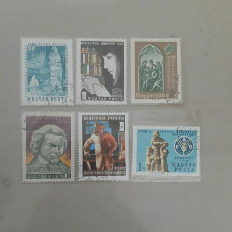 

Perangko Magyar posta 1966 - 1972 set 6 prangko