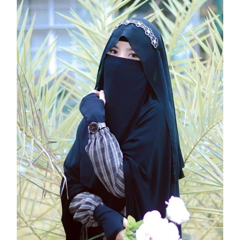 Cadar Niqab yaman veil bunga cadar yaman Niqab yaman bunga bordir niqab ceruty siffon nyaman 30 warn