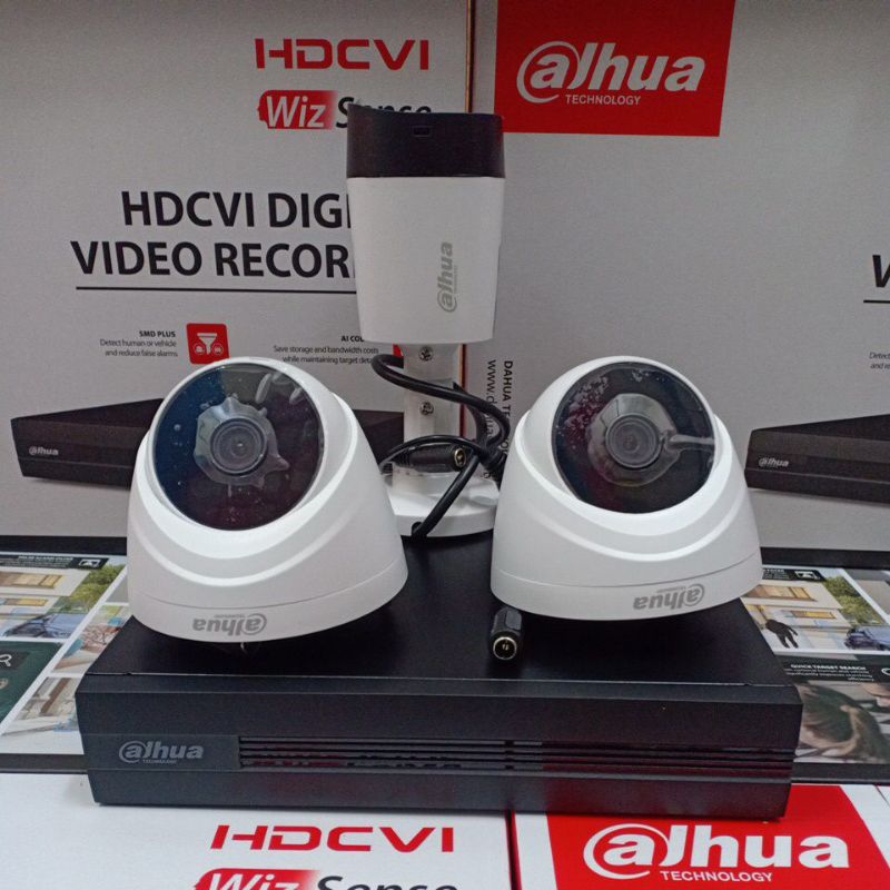 PAKET CCTV  DAHUA 3 KAMERA 2MP LENGKAP GARANSI RESMI