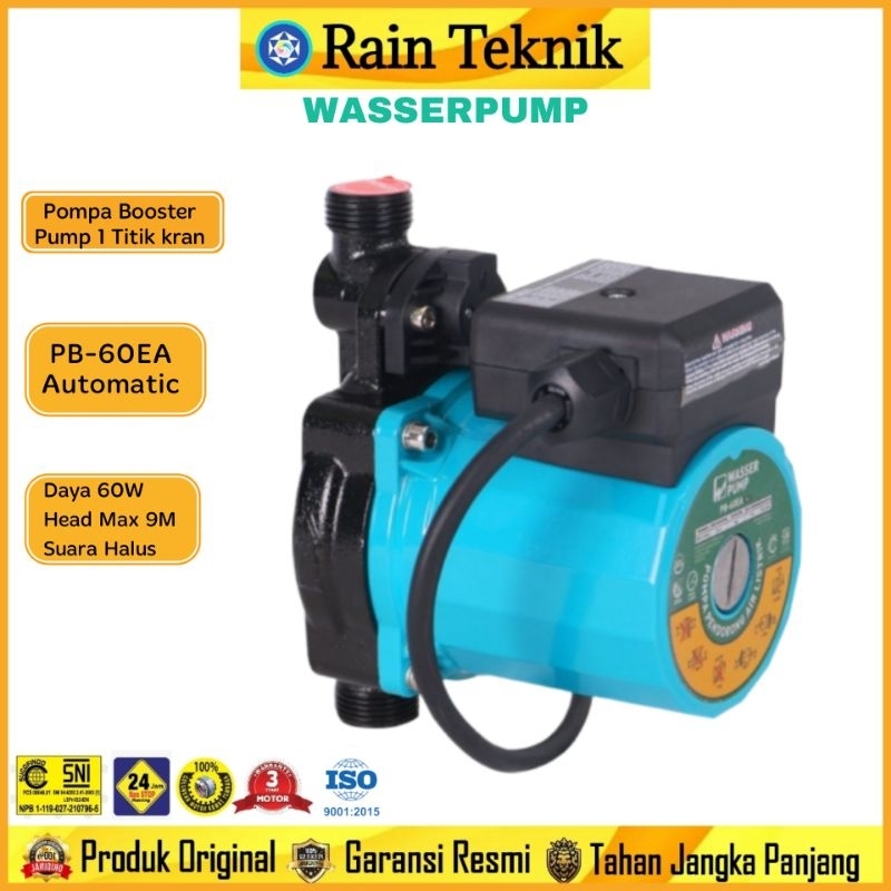 Booster Pump Wasser PB- 60EA Otomatis 9 Meter 60 Watt / Pompa Dorong Wasser PB-60EA Otomatis Menamba