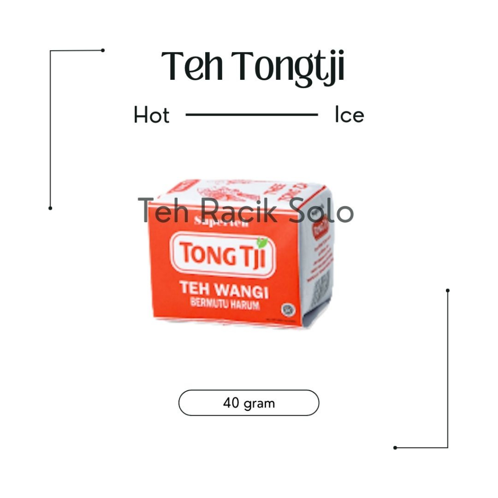 

Teh Tongtji 1 pack/press isi 10 pcs (40gram) teh khas Solo